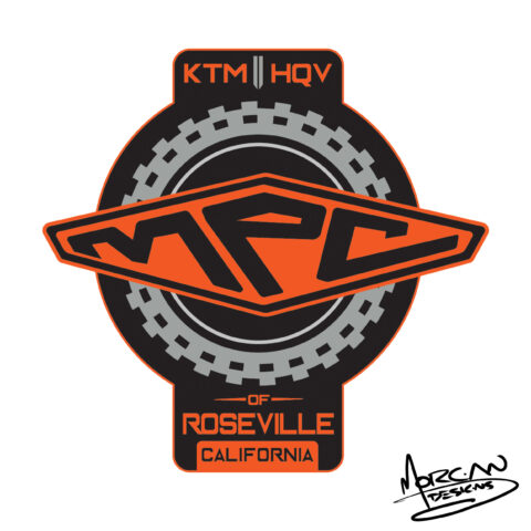 KTM motorcycle shop logo by mike morgan